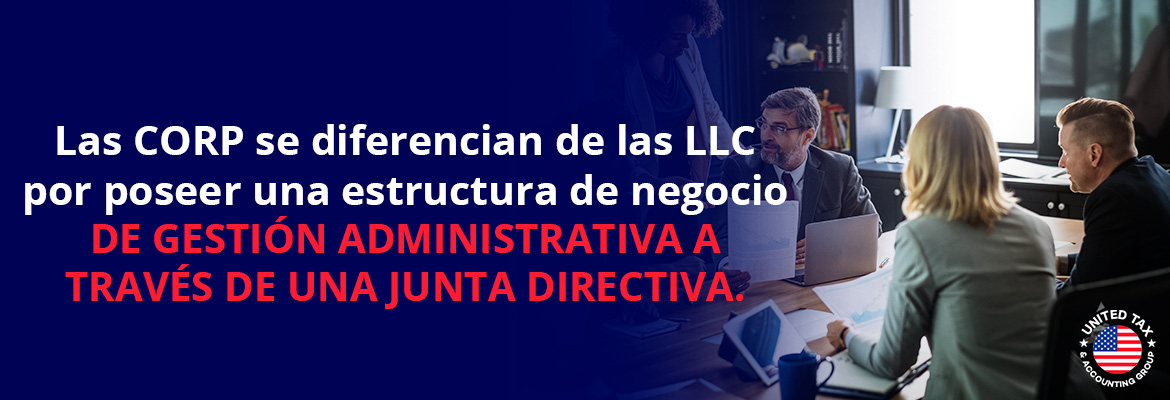 Junta Directiva de una CORP es una Diferencia de una LLC en Estados Unidos